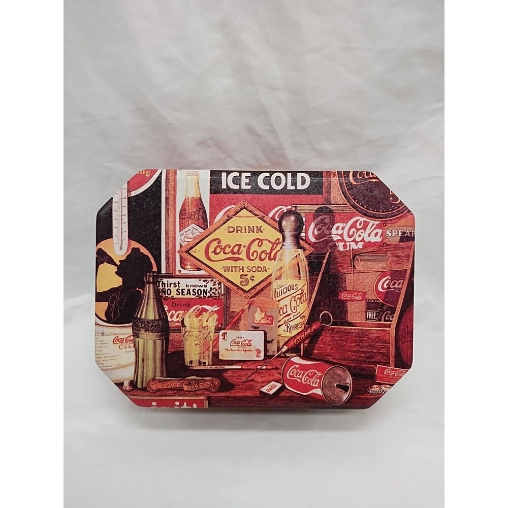 Vintage 1995 Coca Cola Tin 8" X 6" X 3"